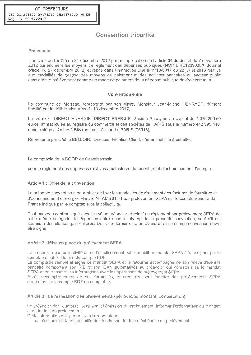 06 PIECE CONVENTION TRIPARTITE DIRECT ENERGIE