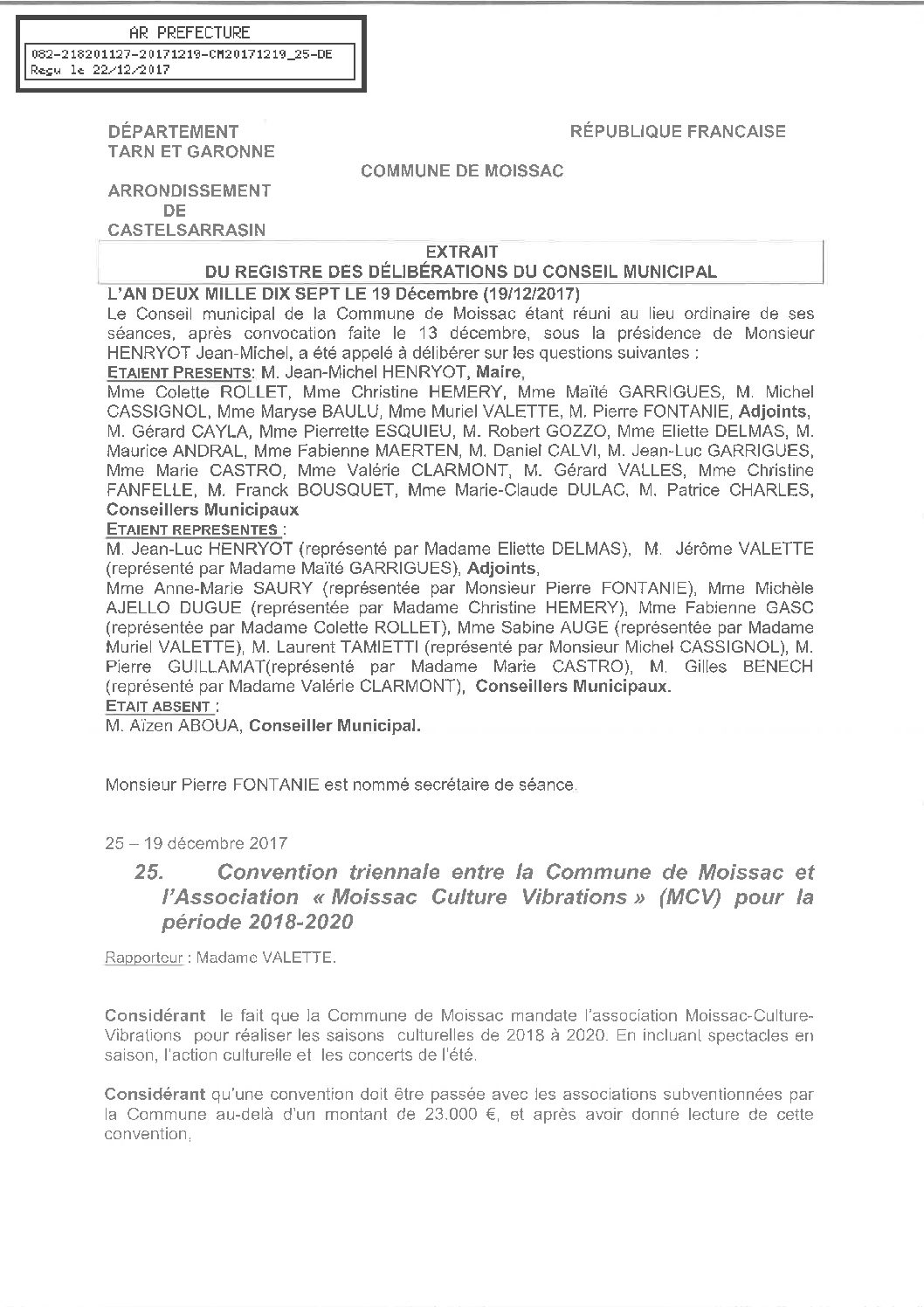 25 CONVENTION TRIENNALE COMMUNE MCV 2018-2020
