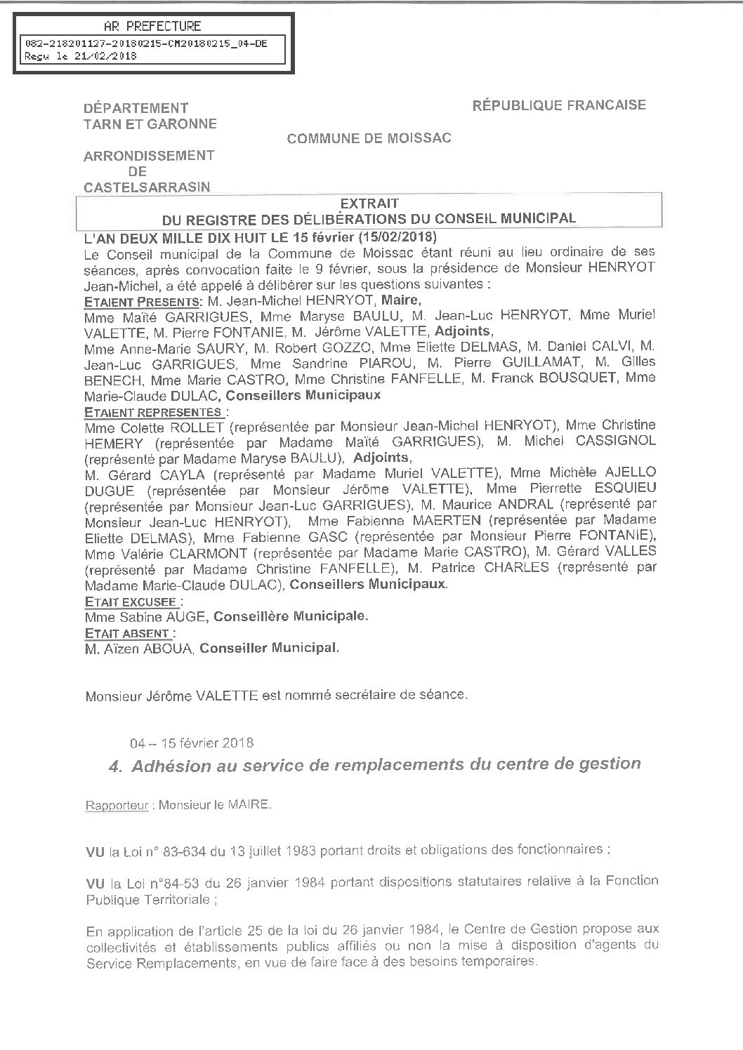 04 ADHESION SERVICE REMPLACEMENTS CDG