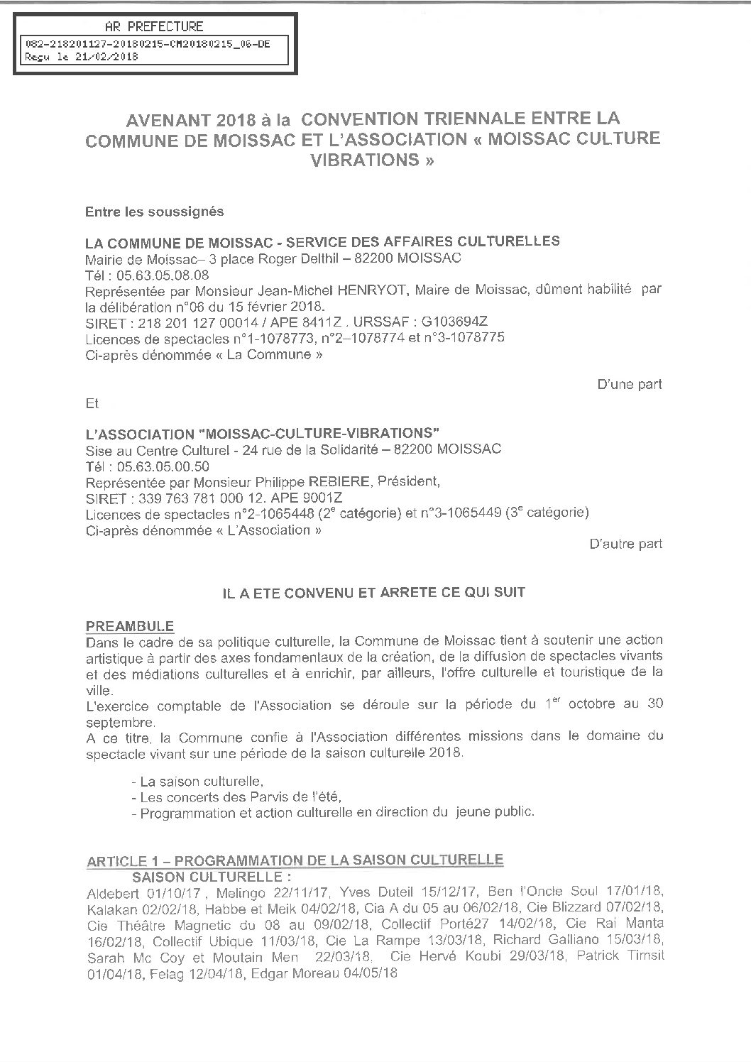 06 PIECE AVENANT 2018 CONVENTION MCV