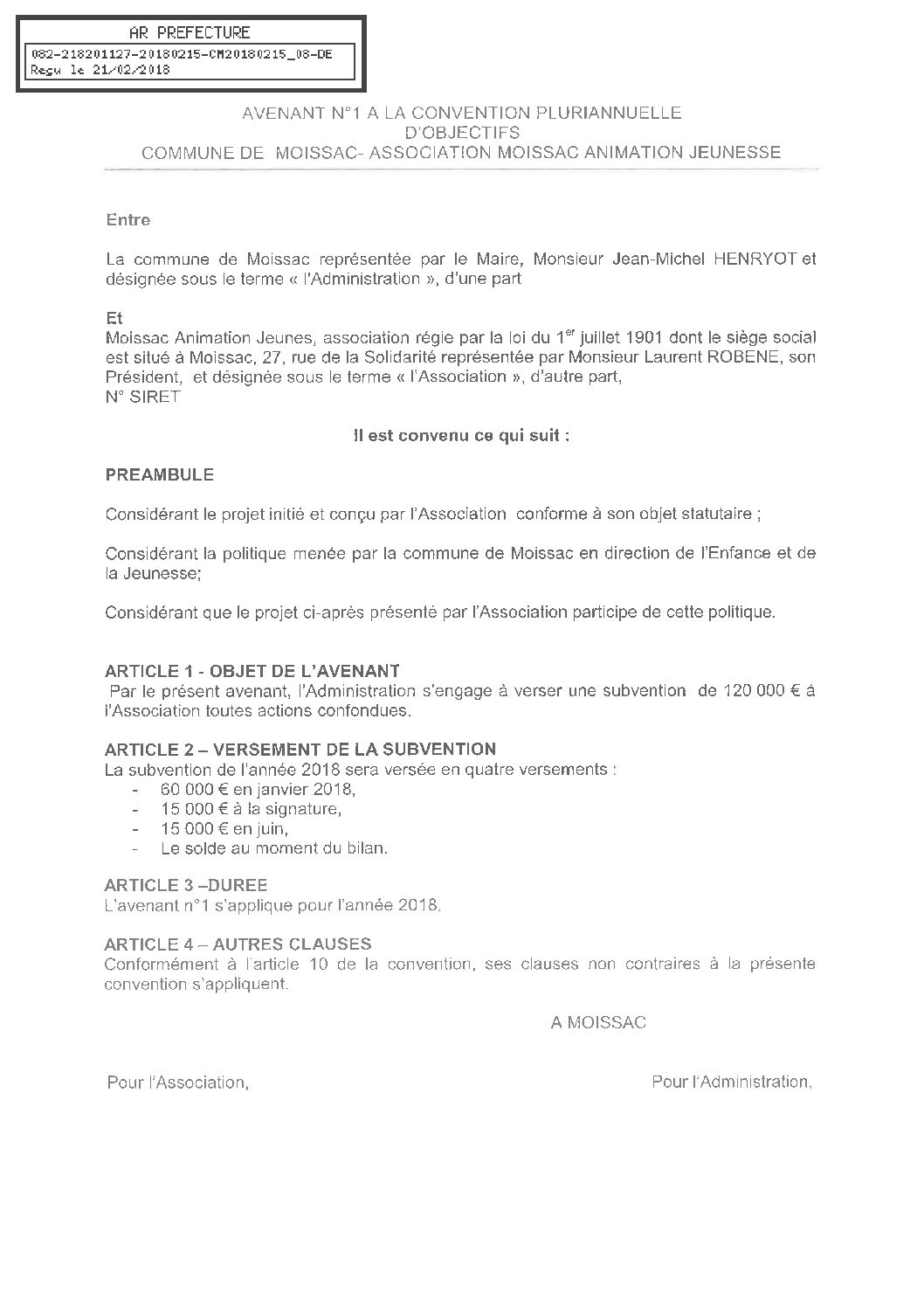 08 PIECE AVENANT 1 MAJ