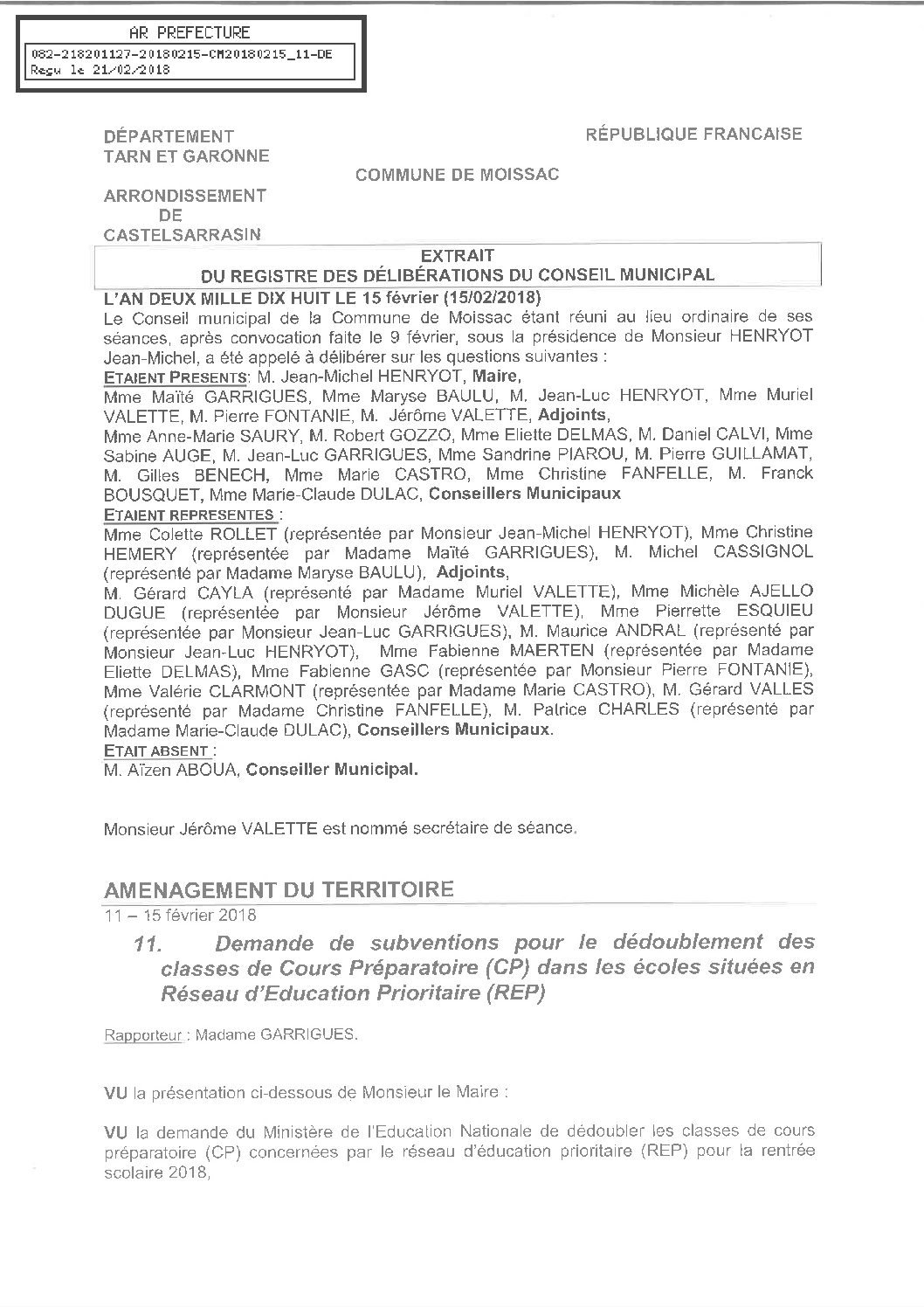 11 DDE SUB DEDOUBLEMENT CLASSES CP DANS ECOLES REP