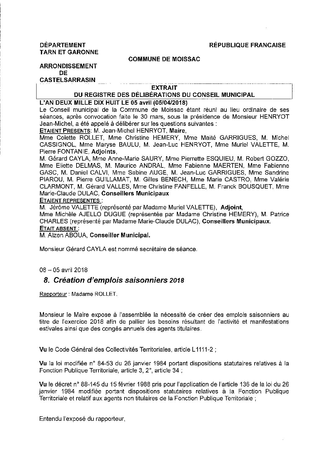 08 CREATION EMPLOIS SAISONNIERS 2018