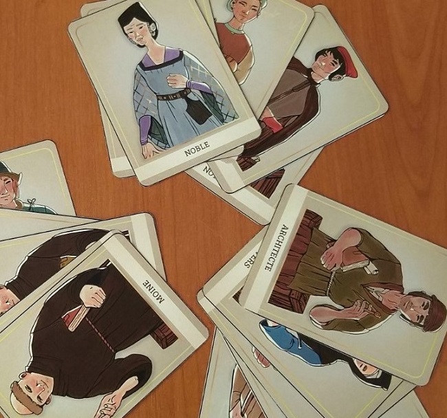 Exemples de cartes personnages données aux enfants