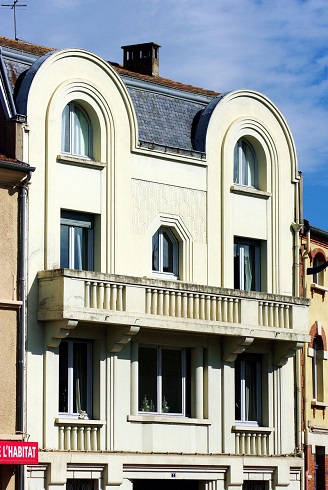 Façade de maison Art Déco