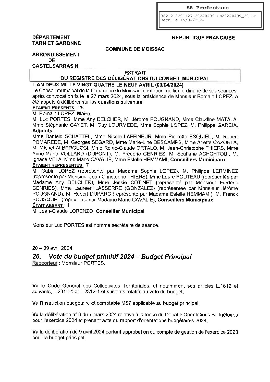 2024.04.20 BUDGET PRIMITIF 2024 BUDGET PRINCIPAL