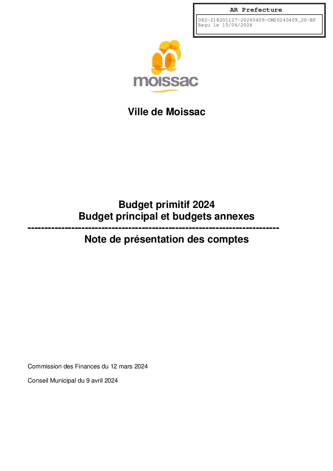 2024.04.20 PIECE 1 NOTE DE PRESENTATION