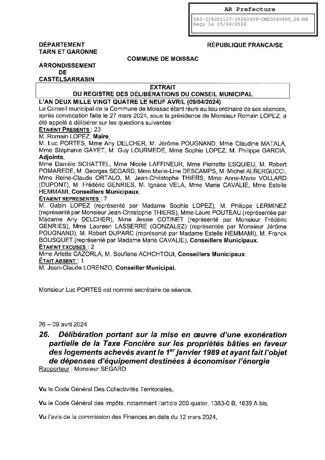 2024.04.26 EXONERATION PARTIELLE TAXE FONCIERE BATIE RENOVATION ENERGETIQUE