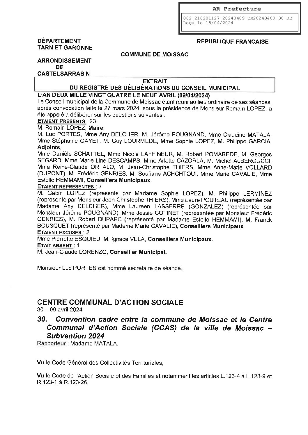 2024.04.30 CONVENTION CADRE VILLE CCAS SUBVENTION 2024