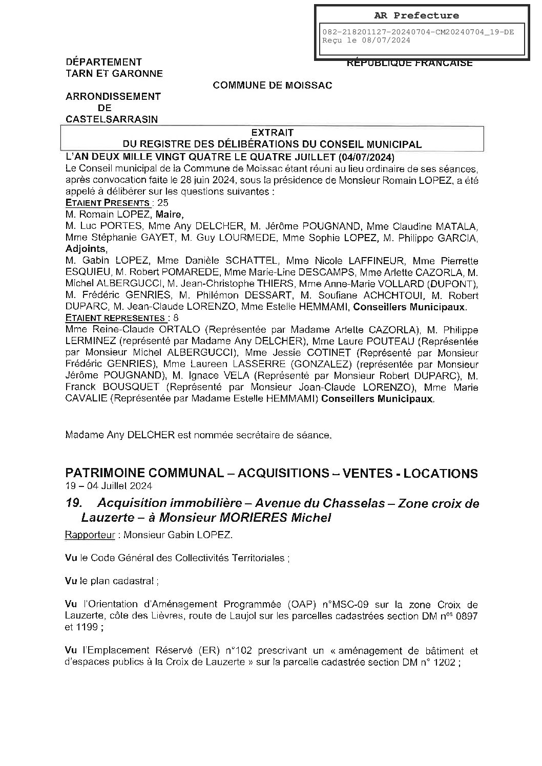 2024.07.19 ACQUISITION IMMOBILIERE AVENUE DU CHASSELAS