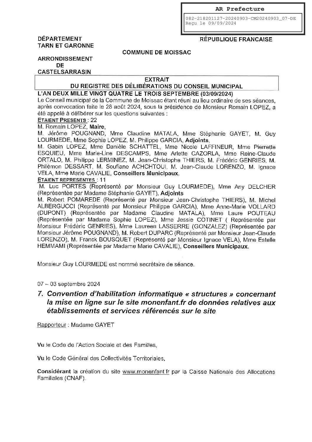 2024.09.07 CONVENTION D HABILITATION INFORMATIQUE STRUCTURES CONCERNANT LA MISE EN LIGNE SUR LE SITE MONENFANT.FR