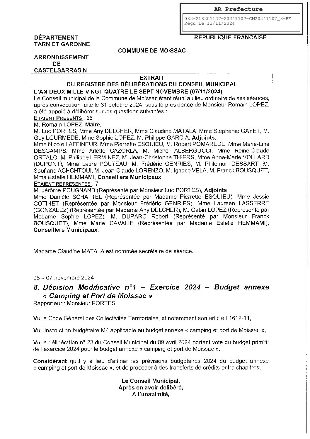 2024.11.08 DM 1 BUDGET ANNEXE CAMPING