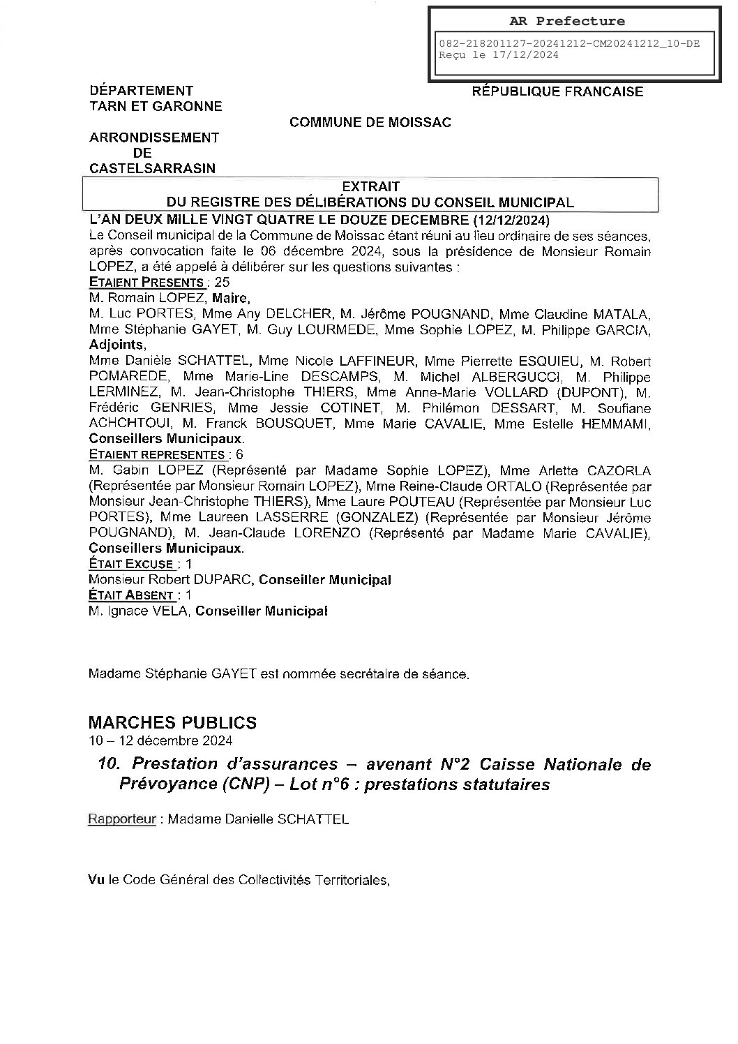 2024.12.10 AVENANT 2 PRESTATION D’ASSURANCE STATUTAIRE