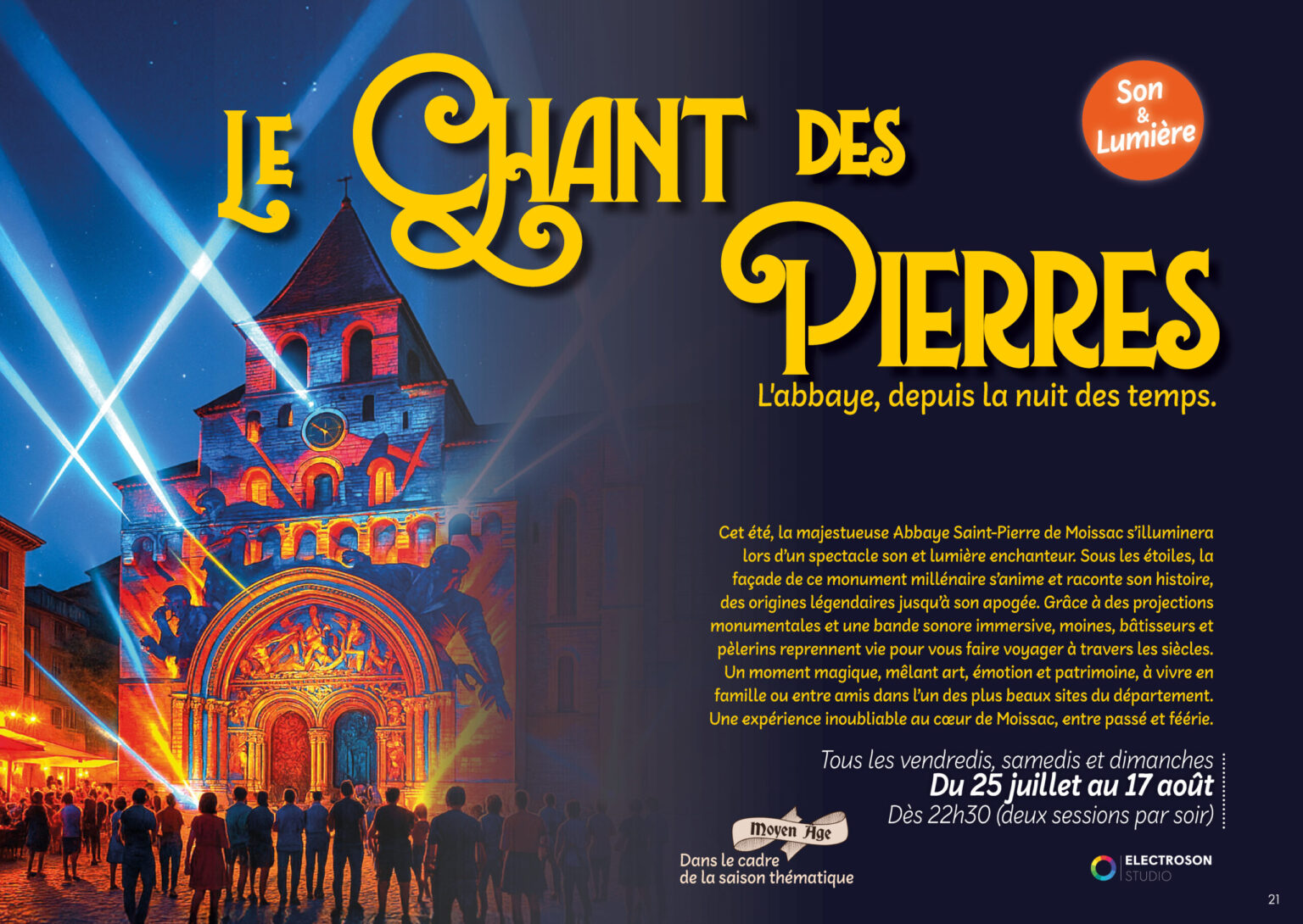 son et lumière projection abbatiale moissac