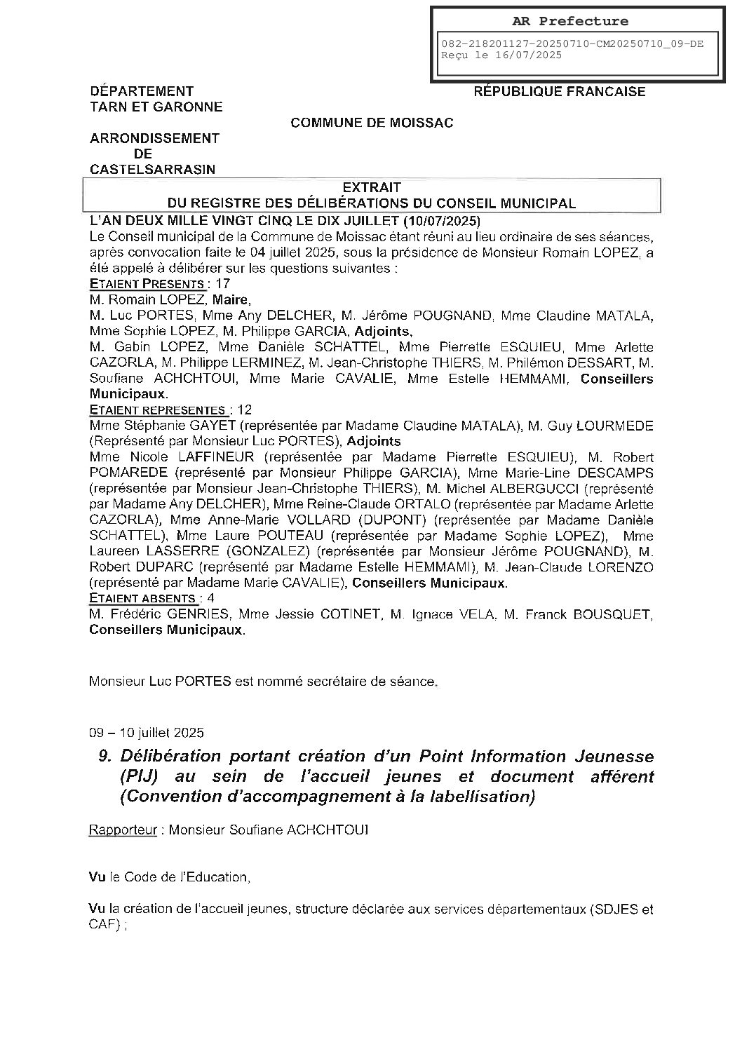 2025.07.09 CREATION D’UN PIJ ET DOCUMENTS AFFERENTS