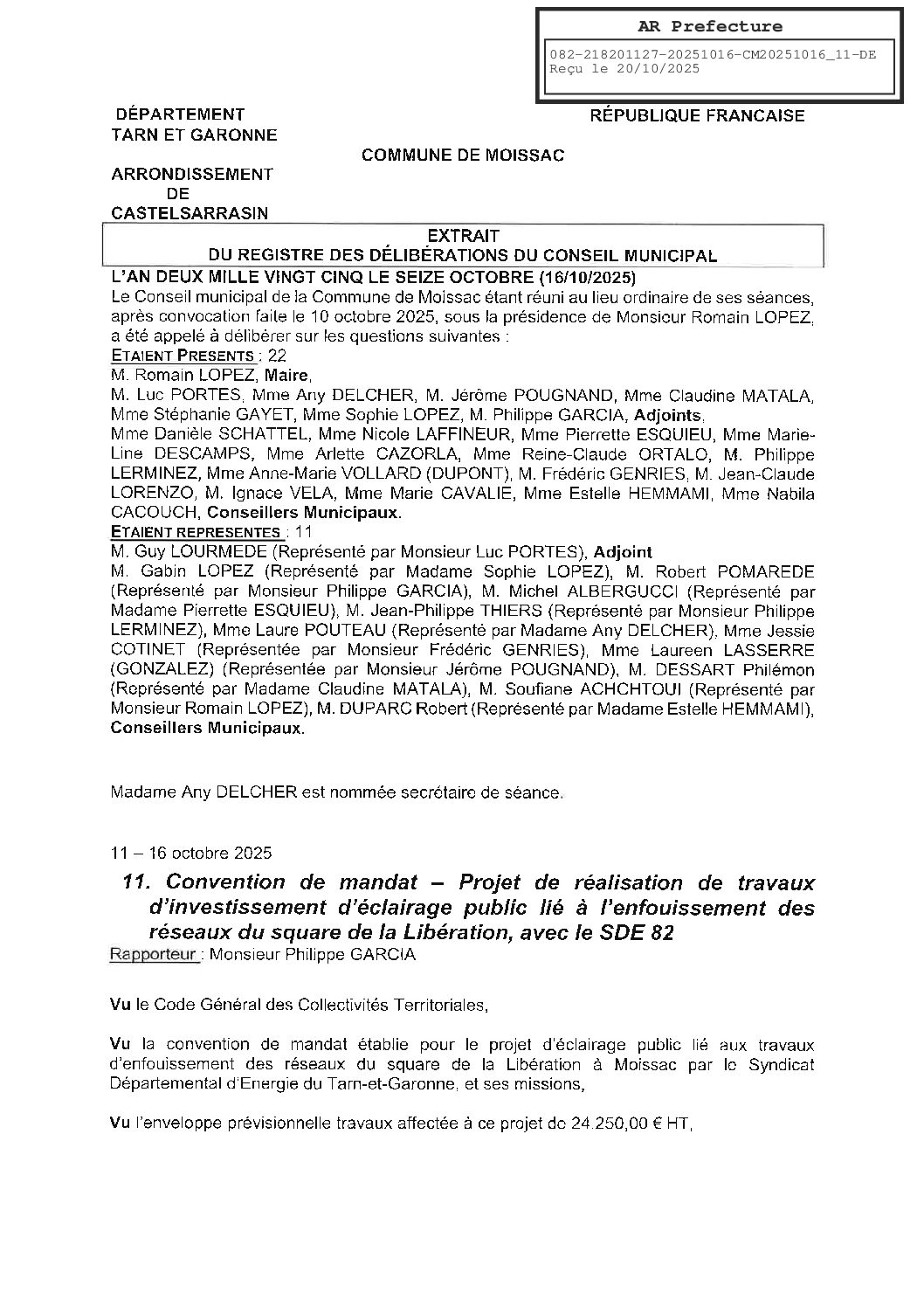 11 CONVENTION DE MANDAT ENFOUISSEMENT DES RESEAUX