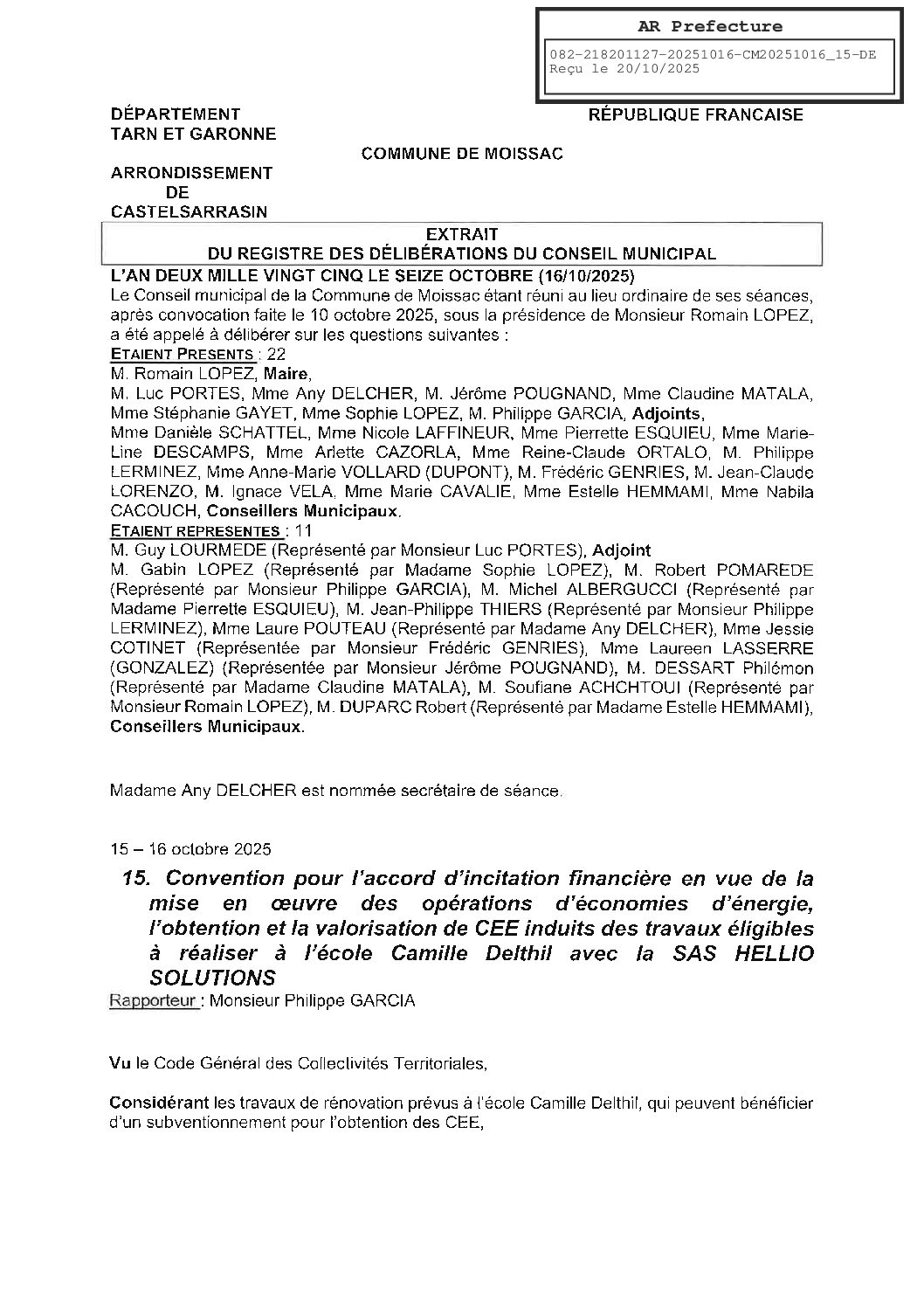 15 CONVENTION POUR L ACCORD D’INCITATION FINANCIRE TRAVAUX C.DELTHIL