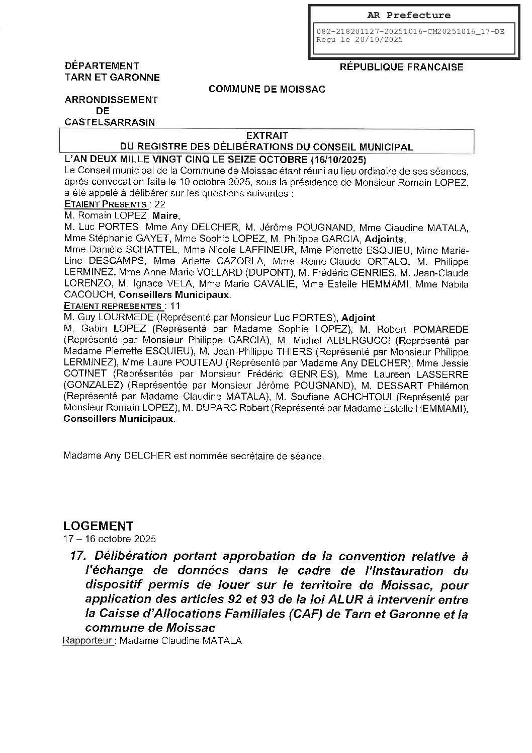 17 PERMIS DE LOUER CONVENTION AVEC LA CAF