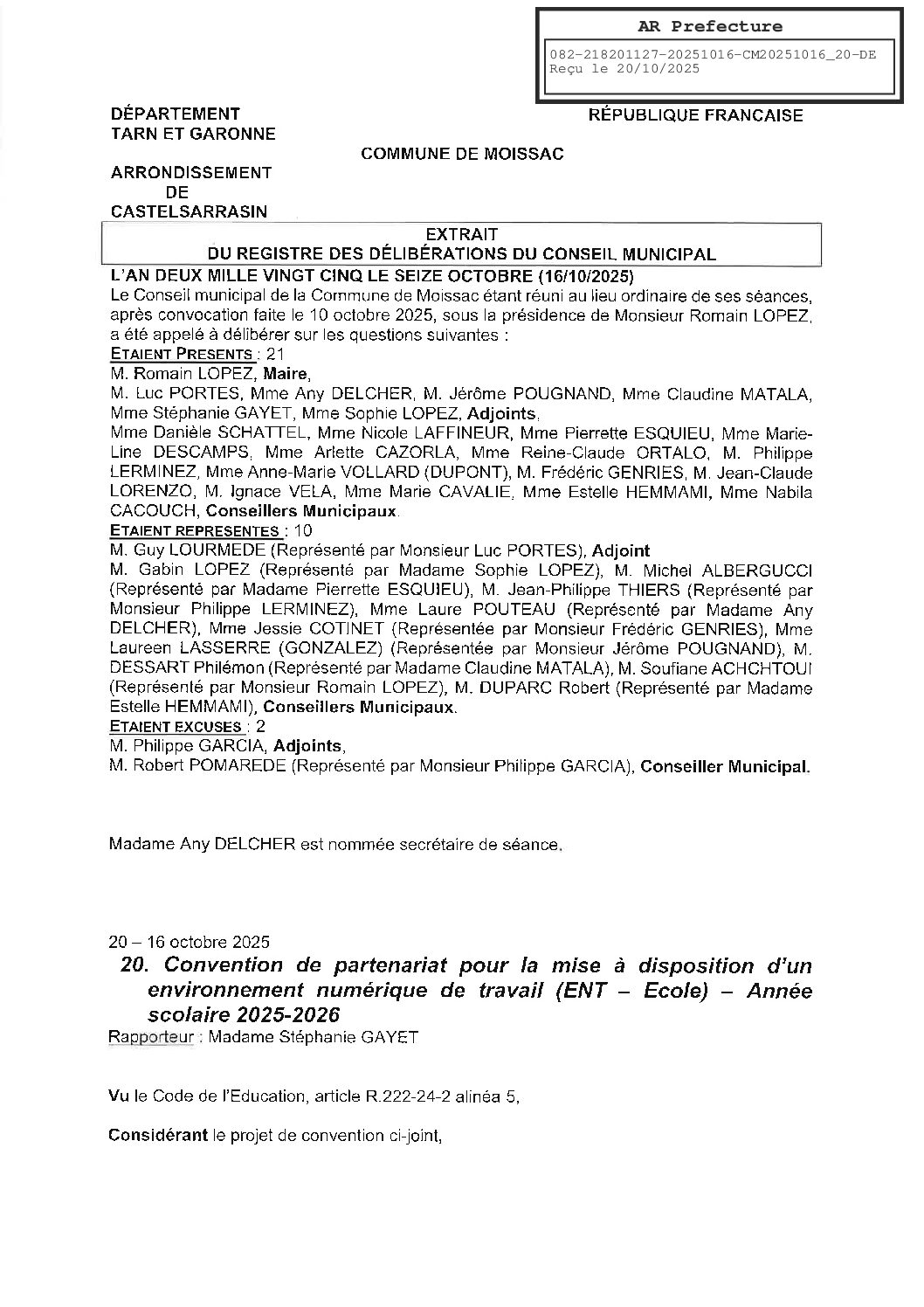 20 CONVENTION DE PARTENARIAT ENT ECOLE