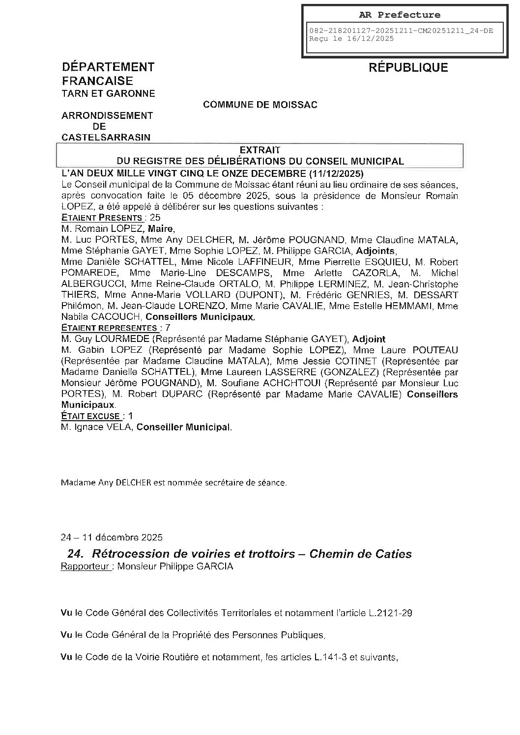 20251211 24 RETROCESSION DE VOIRIES ET TROTTOIRS