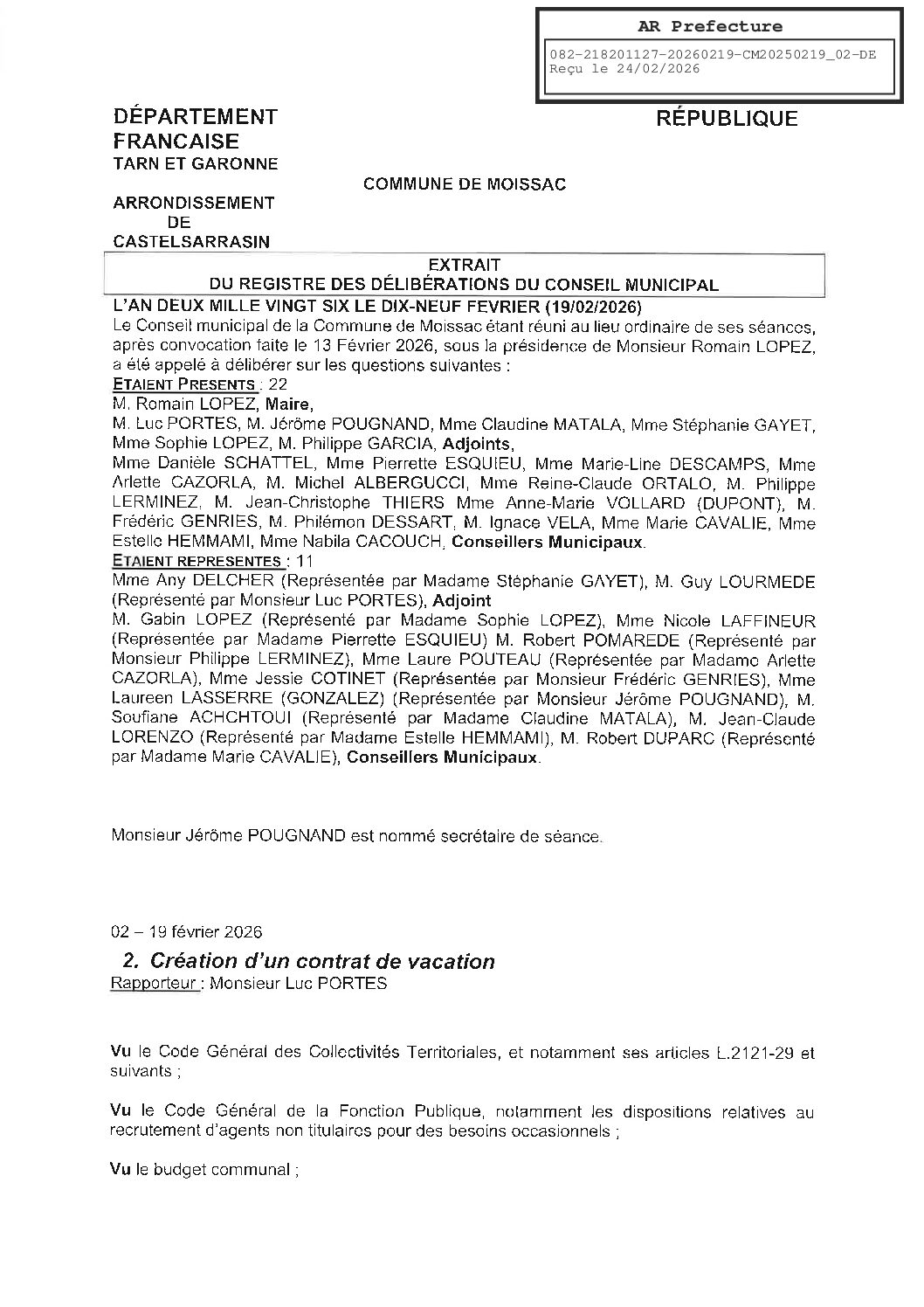 2026.02.19 02 CREATION D UN CONTRAT DE VACATION